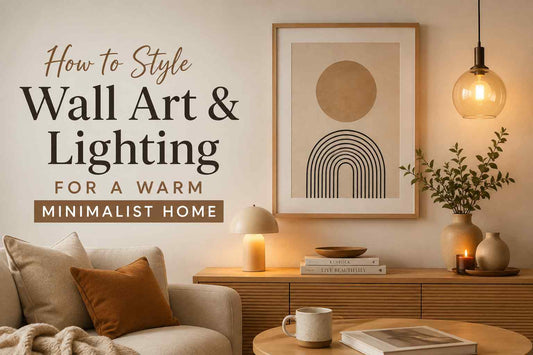 How to Style Wall Art & Lighting for a Warm Minimalist Home