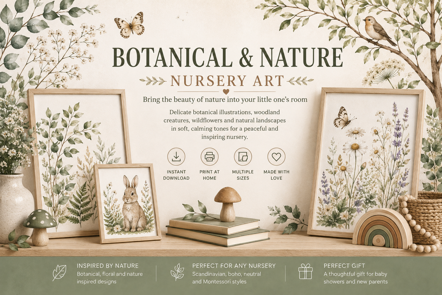 Botanical and Nature Nursery Art