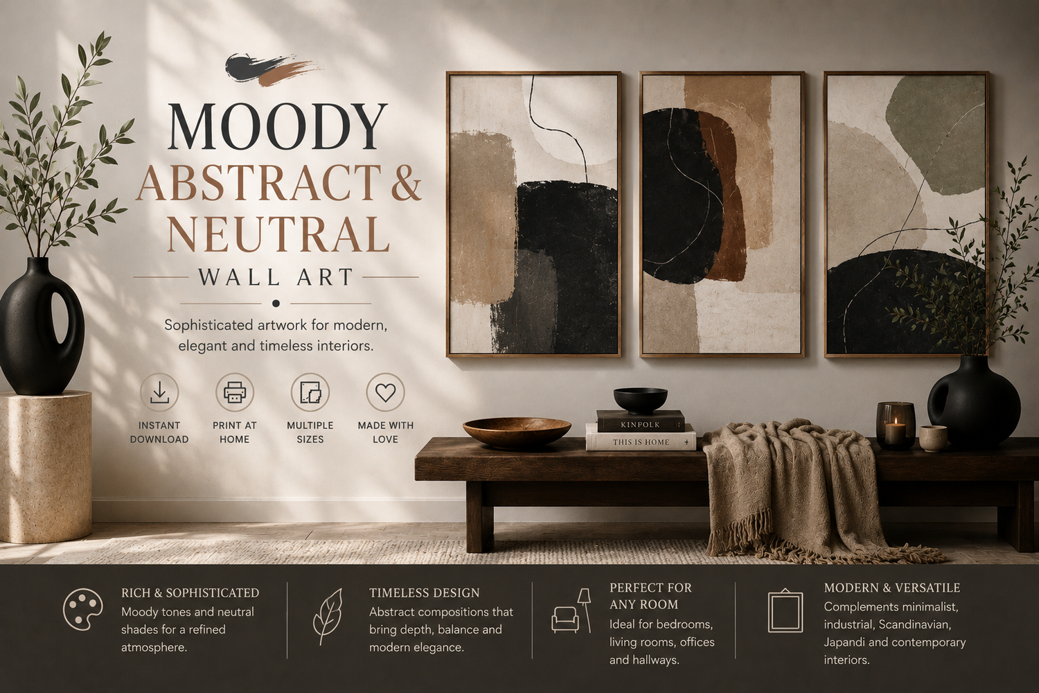 Moody Abstract & Neutral Wall Art