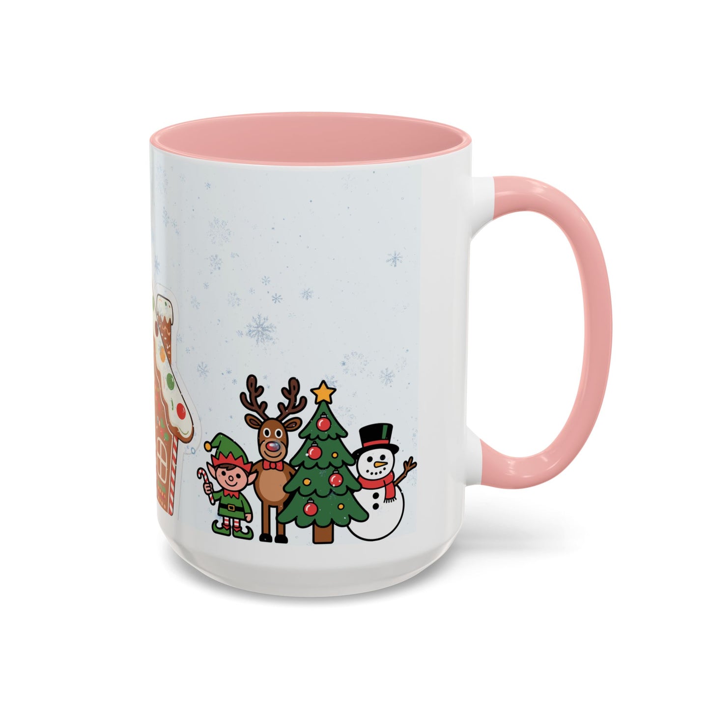 Christmas Gingerbread House Accent Coffee Mug — Festive Holiday Characters (11/15oz)