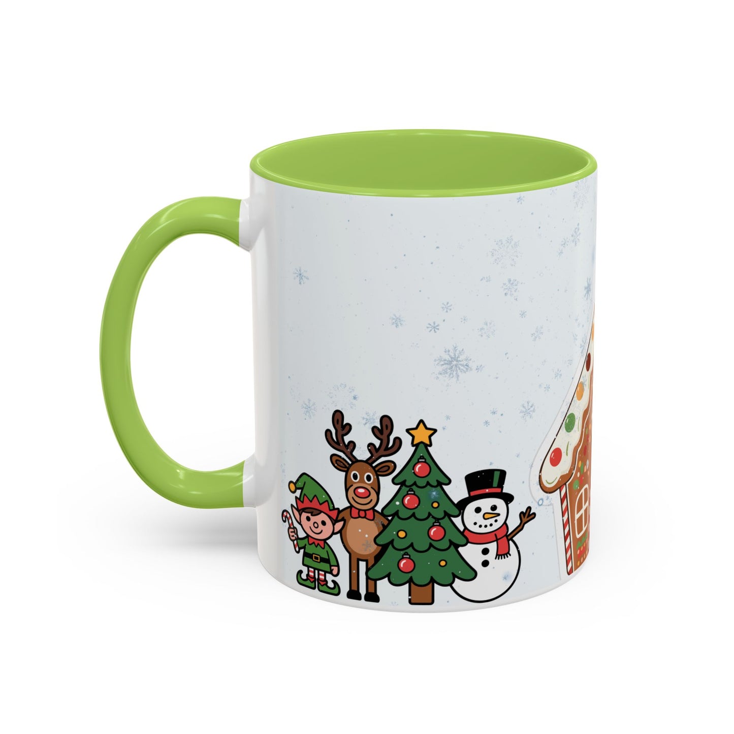 Christmas Gingerbread House Accent Coffee Mug — Festive Holiday Characters (11/15oz)