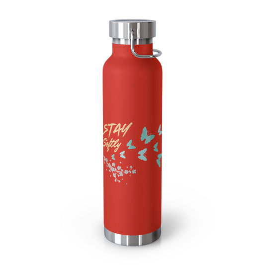 Butterfly Bloom 22oz Copper Vacuum Bottle | Floral Travel Water Bottle UK