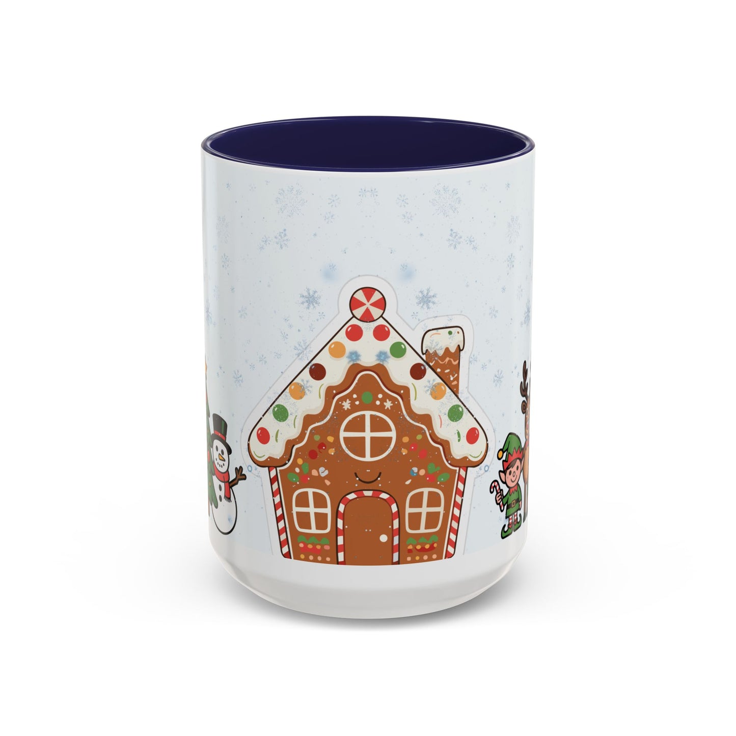 Christmas Gingerbread House Accent Coffee Mug — Festive Holiday Characters (11/15oz)