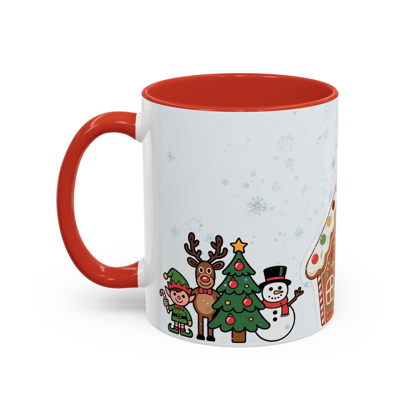Christmas Gingerbread House Accent Coffee Mug — Festive Holiday Characters (11/15oz)
