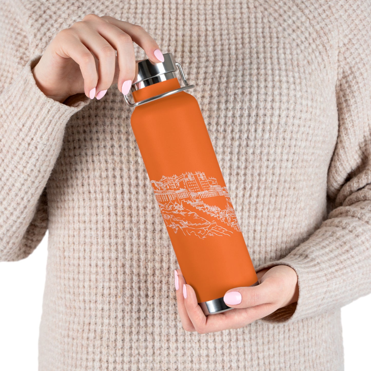 Heritage Lines Insulated Stainless Steel Water Bottle – Historic Line Art Design