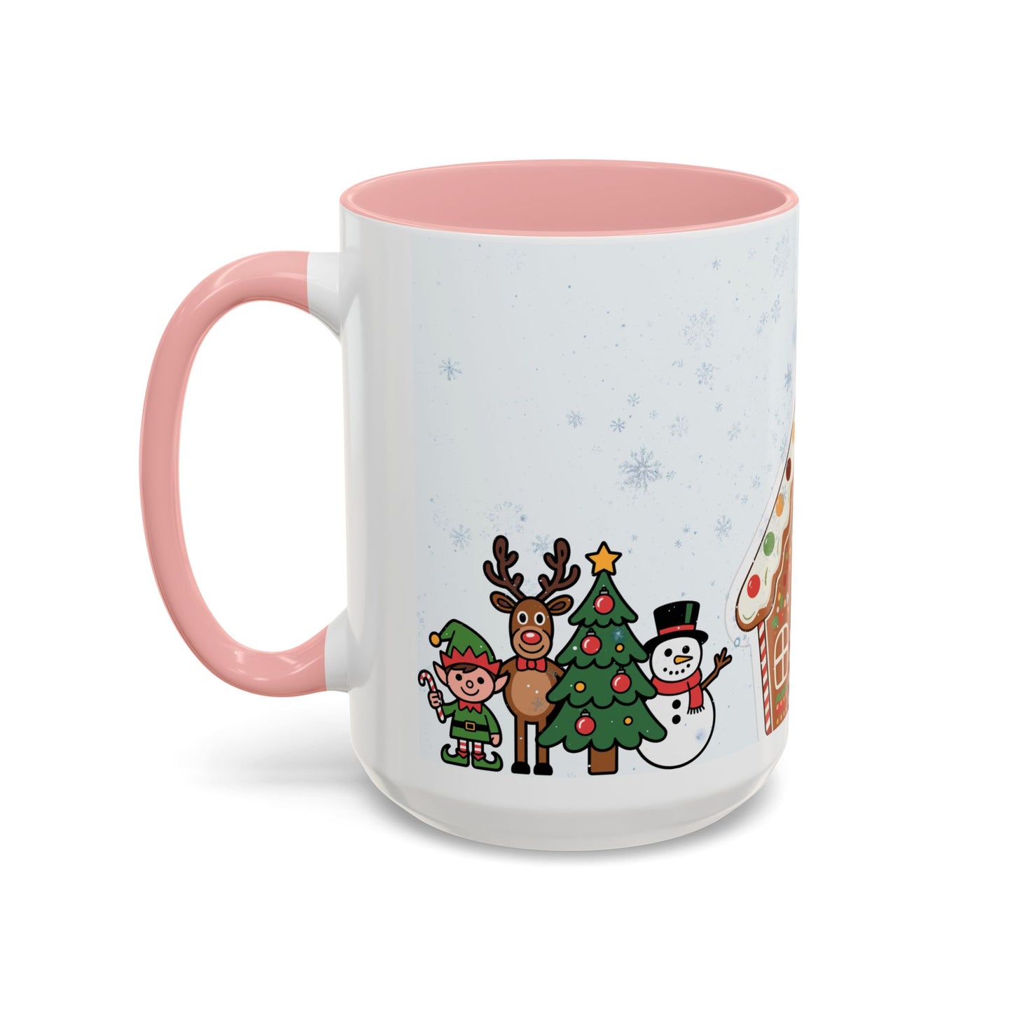 Christmas Gingerbread House Accent Coffee Mug — Festive Holiday Characters (11/15oz)