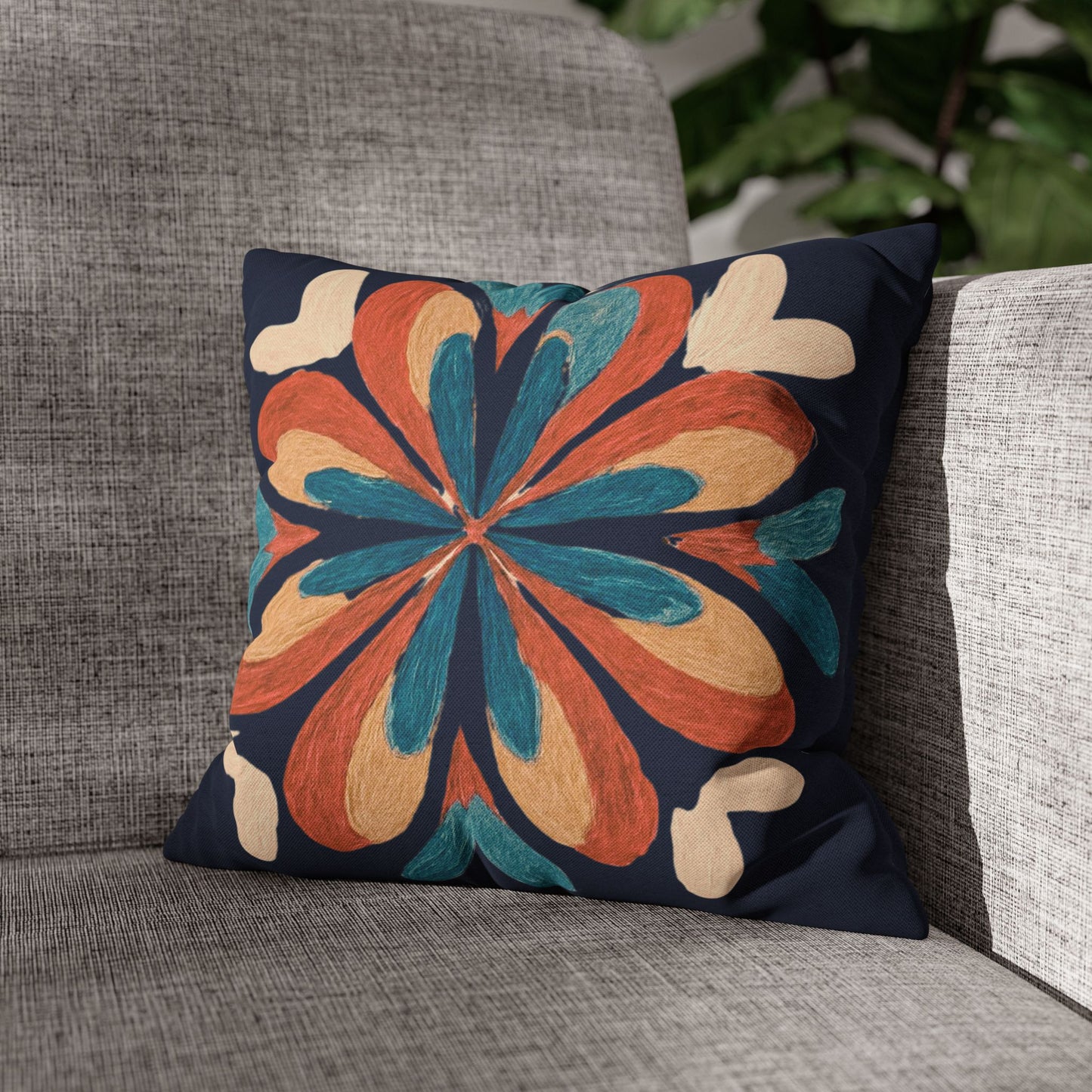 Bold Pattern Cushion Cover – Colourful Throw Pillow for Home Décor