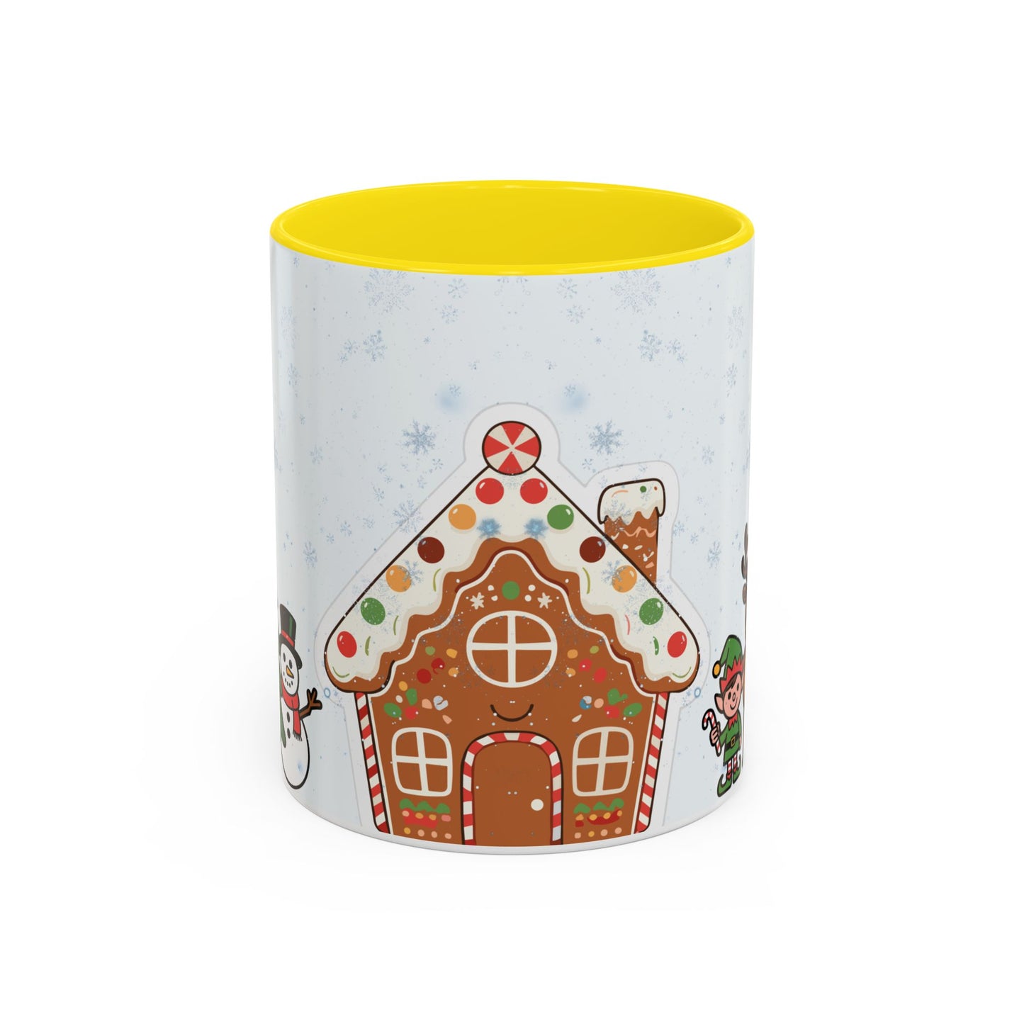 Christmas Gingerbread House Accent Coffee Mug — Festive Holiday Characters (11/15oz)
