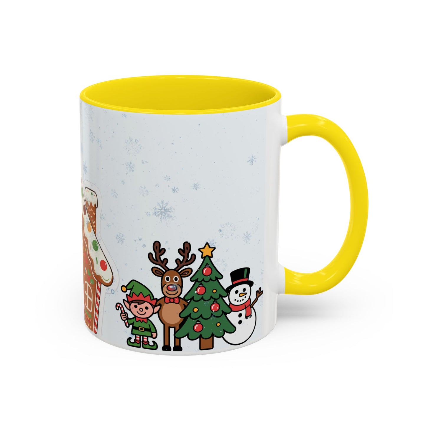 Christmas Gingerbread House Accent Coffee Mug — Festive Holiday Characters (11/15oz)