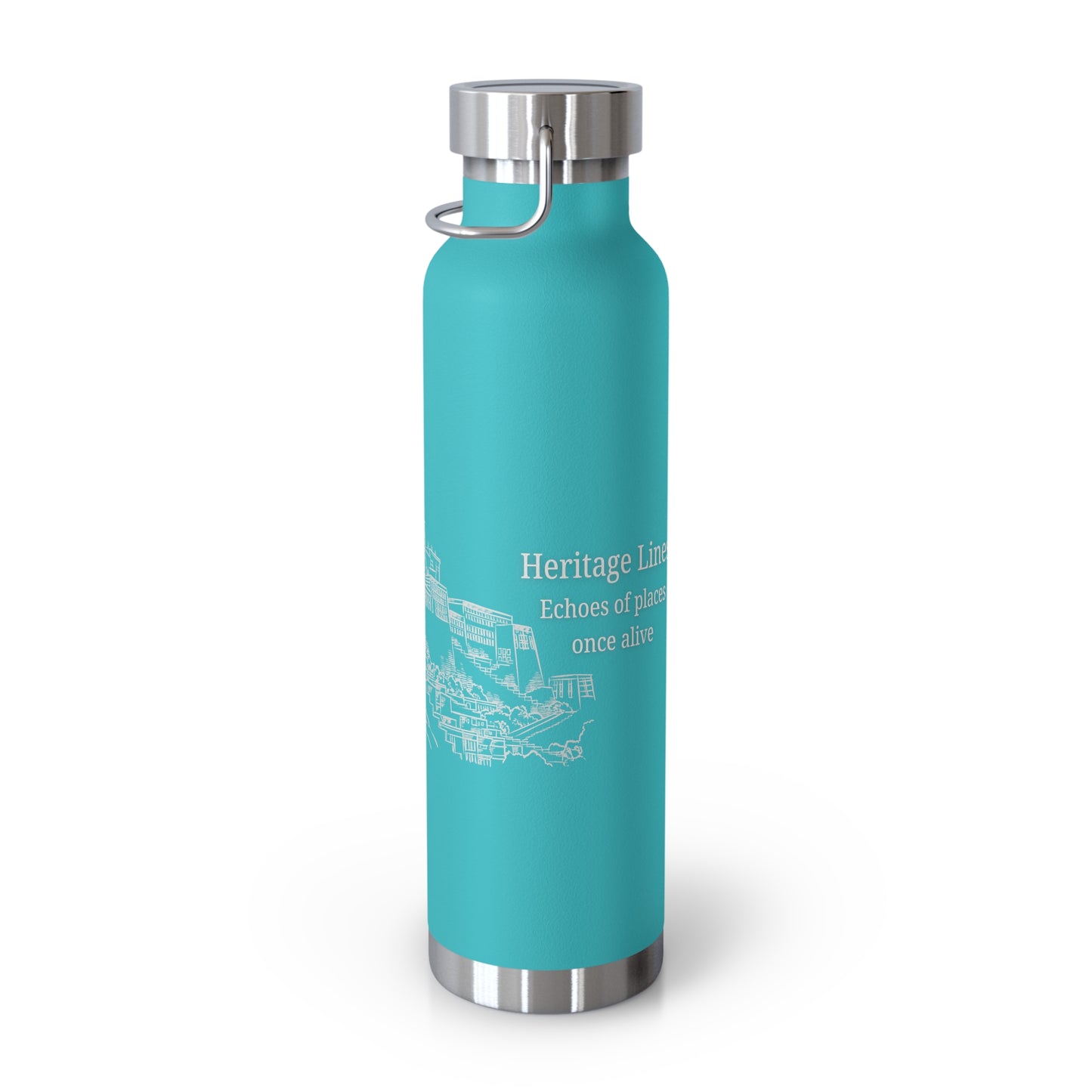 Heritage Lines Insulated Stainless Steel Water Bottle – Historic Line Art Design