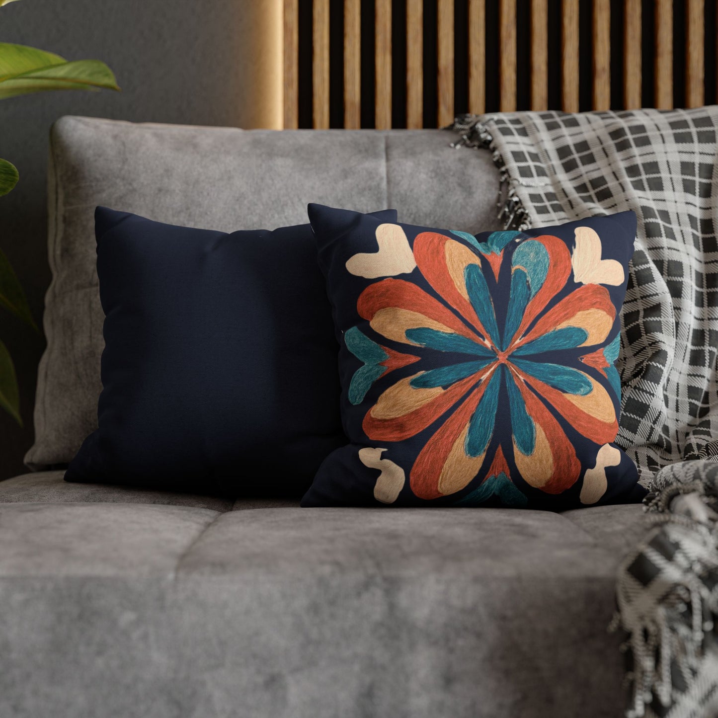 Bold Pattern Cushion Cover – Colourful Throw Pillow for Home Décor