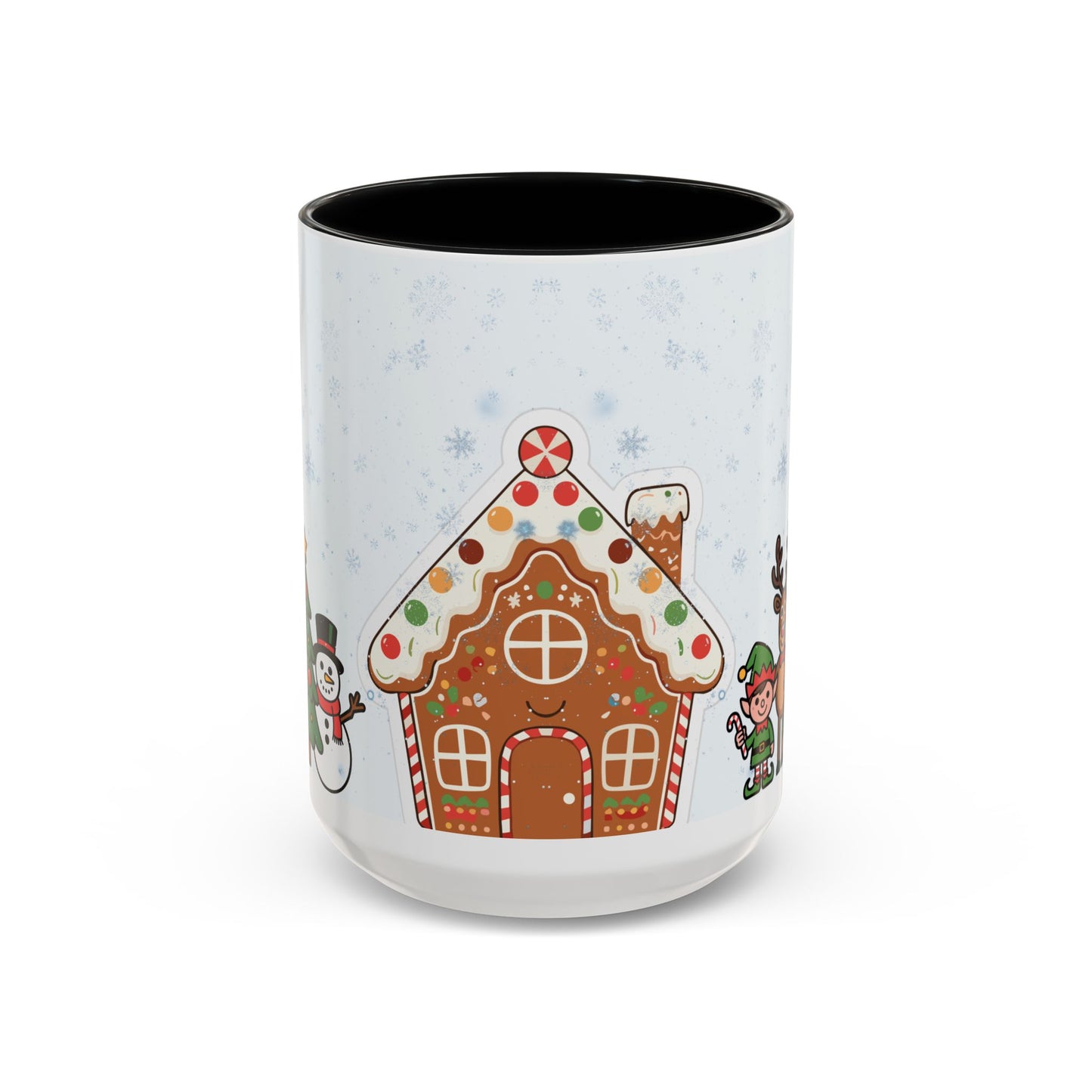 Christmas Gingerbread House Accent Coffee Mug — Festive Holiday Characters (11/15oz)