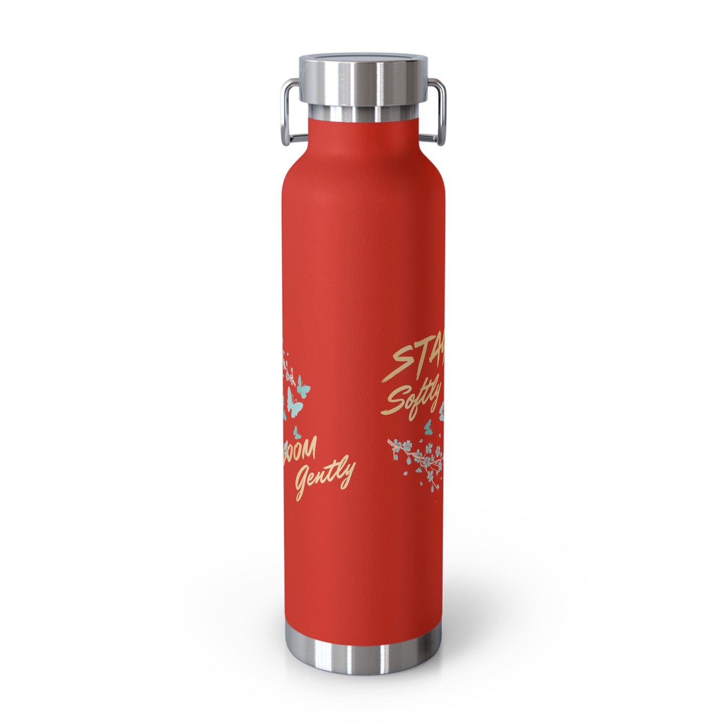 Butterfly Bloom 22oz Copper Vacuum Bottle | Floral Travel Water Bottle UK