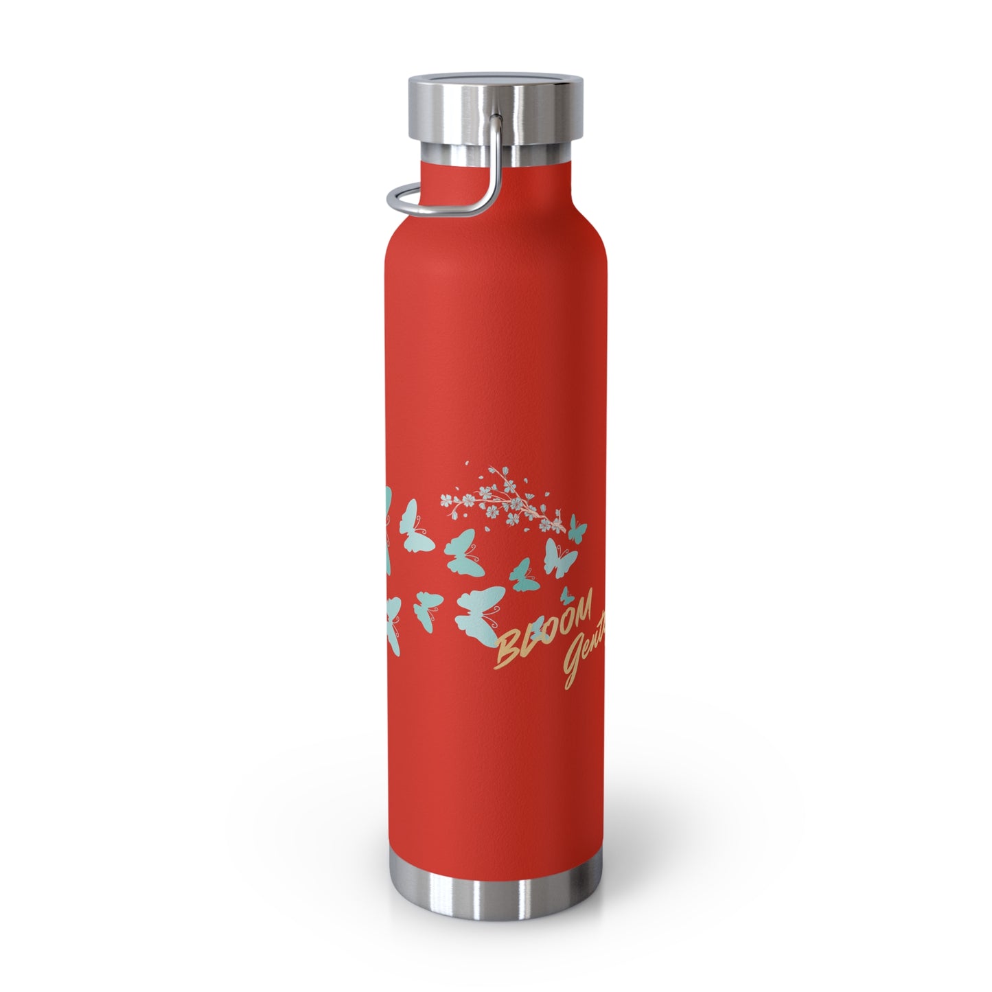 Butterfly Bloom 22oz Copper Vacuum Bottle | Floral Travel Water Bottle UK