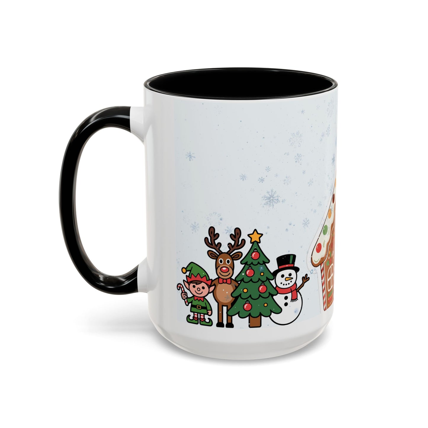 Christmas Gingerbread House Accent Coffee Mug — Festive Holiday Characters (11/15oz)