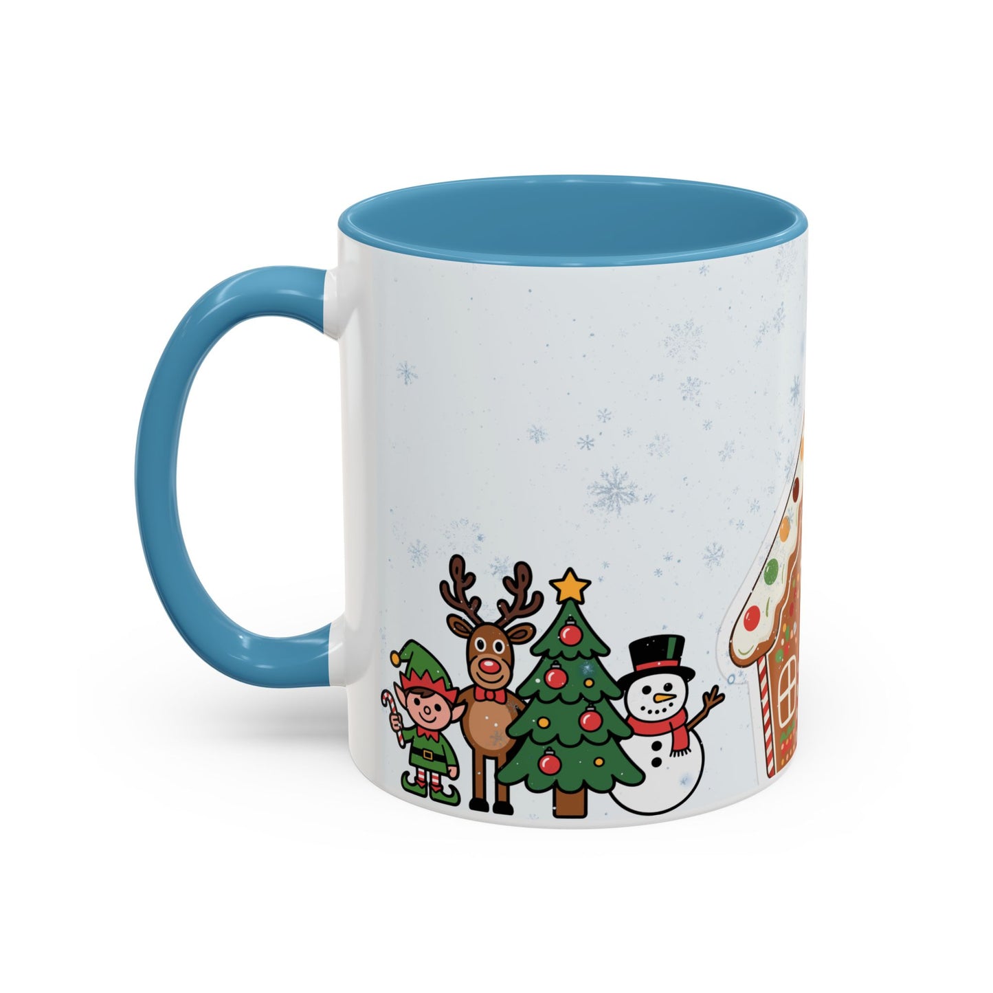 Christmas Gingerbread House Accent Coffee Mug — Festive Holiday Characters (11/15oz)