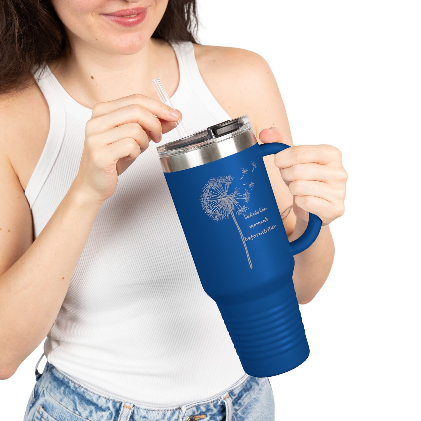 Dandelion Stainless Steel Travel Tumbler – “Catch the Moment Before It Flies” (4 Colours)