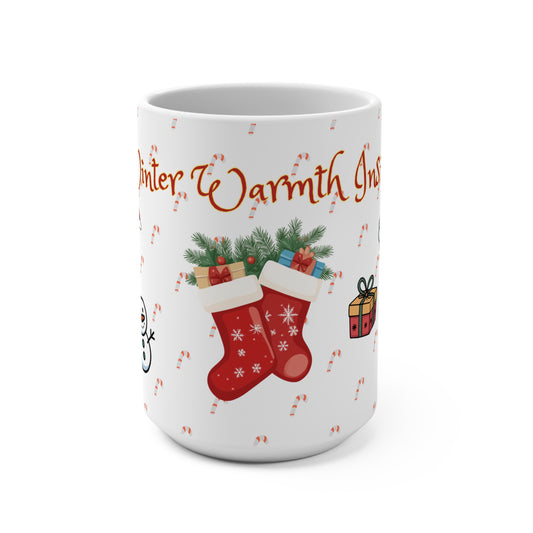Winter Warmth Inside – Cute Christmas Stocking & Santa Mug
