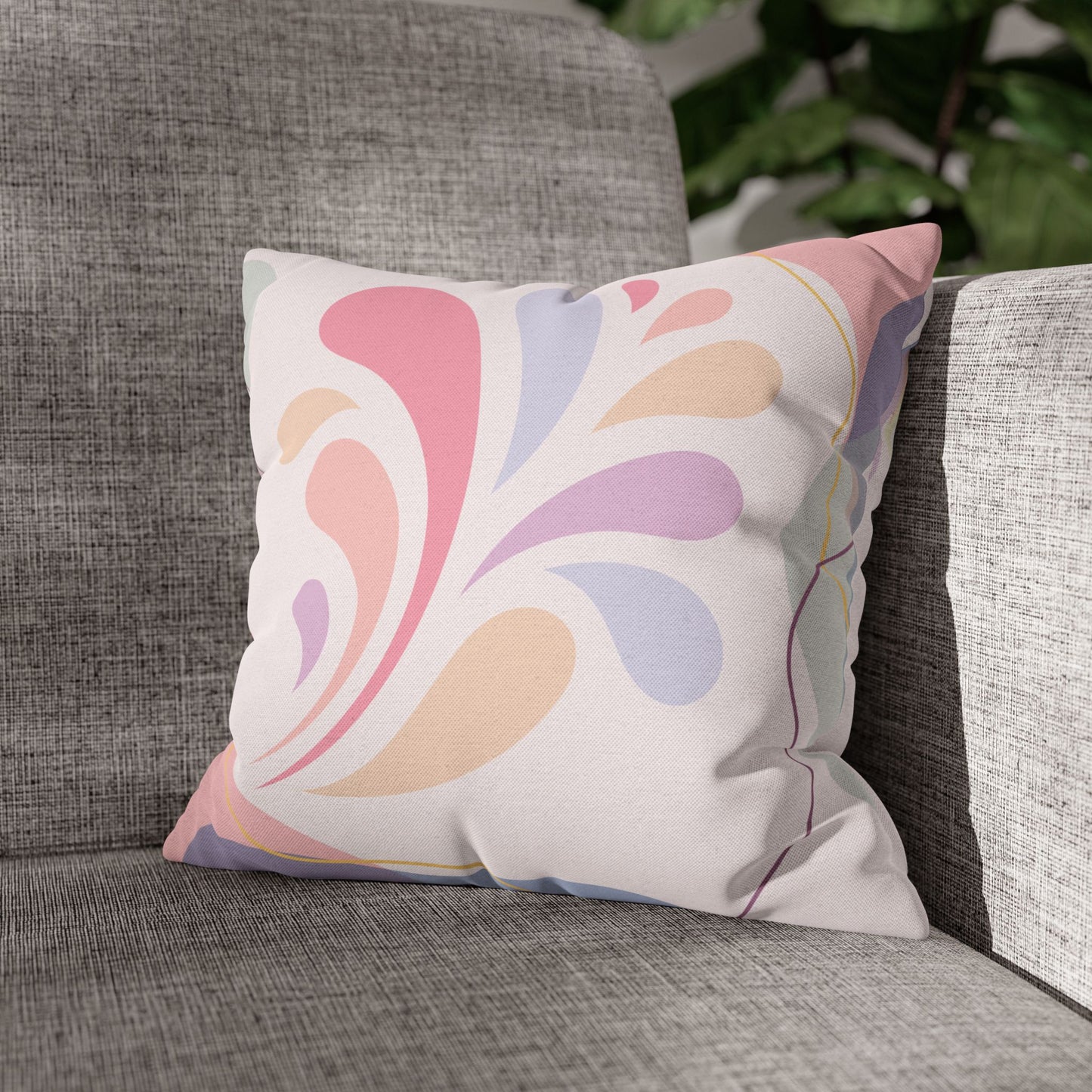 Pastel Abstract Cushion | Modern Aesthetic Throw Pillow for Living Room & Bedroom | Soft Minimalist Decor Pillow
