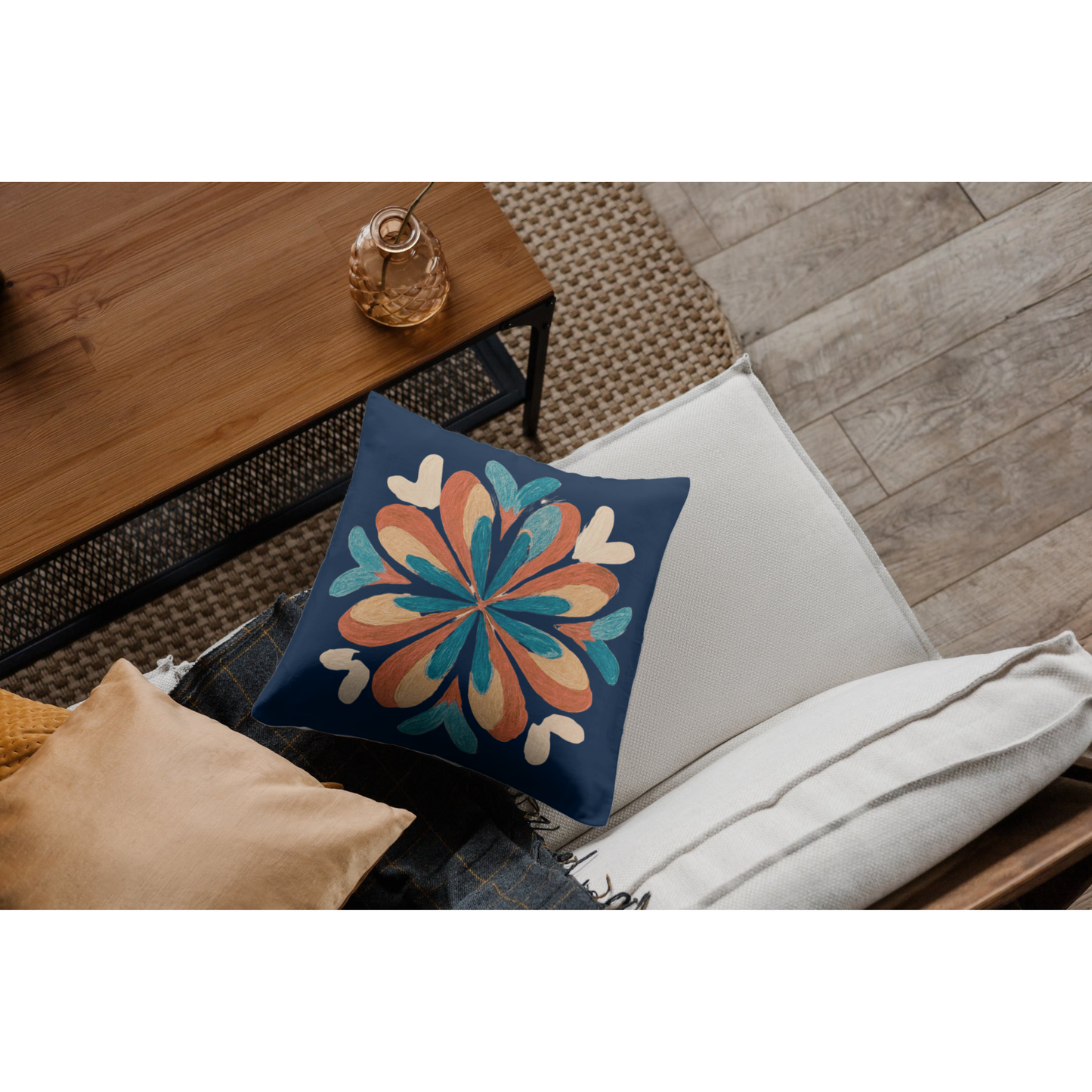 Bold Pattern Cushion Cover – Colourful Throw Pillow for Home Décor