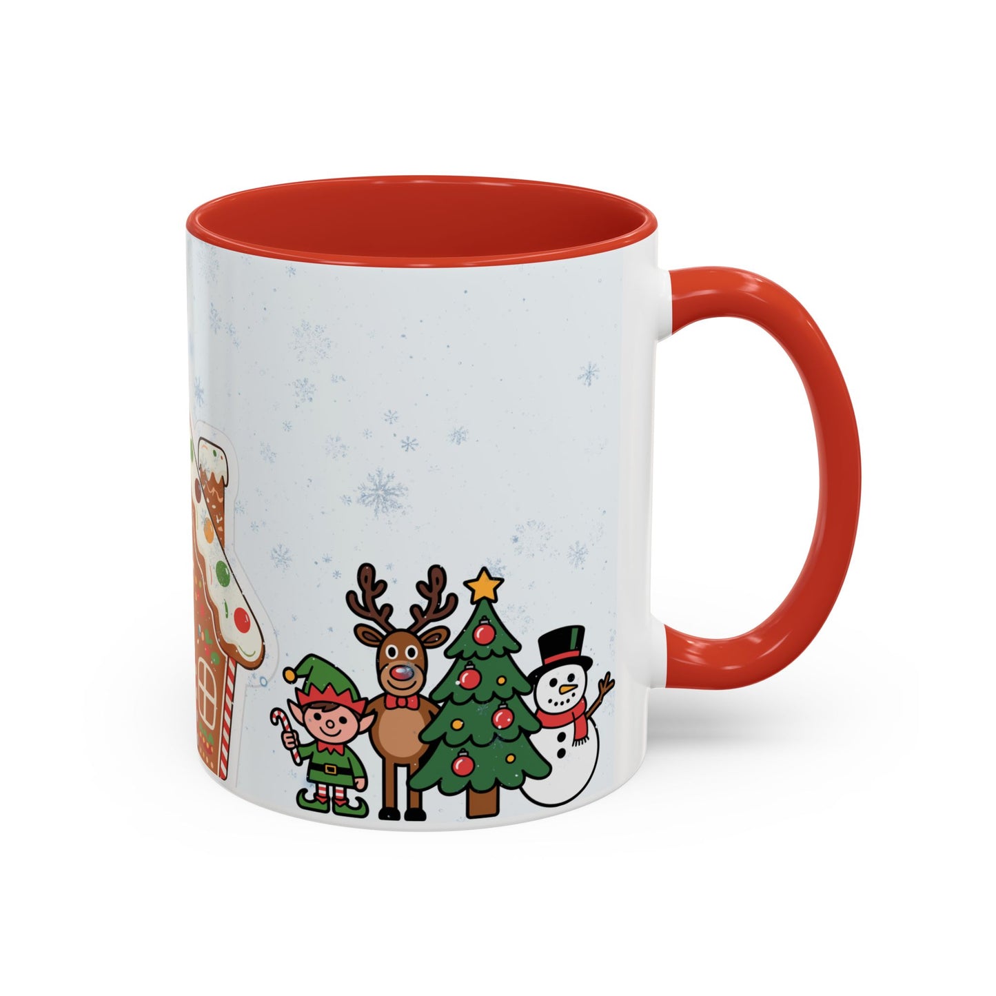 Christmas Gingerbread House Accent Coffee Mug — Festive Holiday Characters (11/15oz)