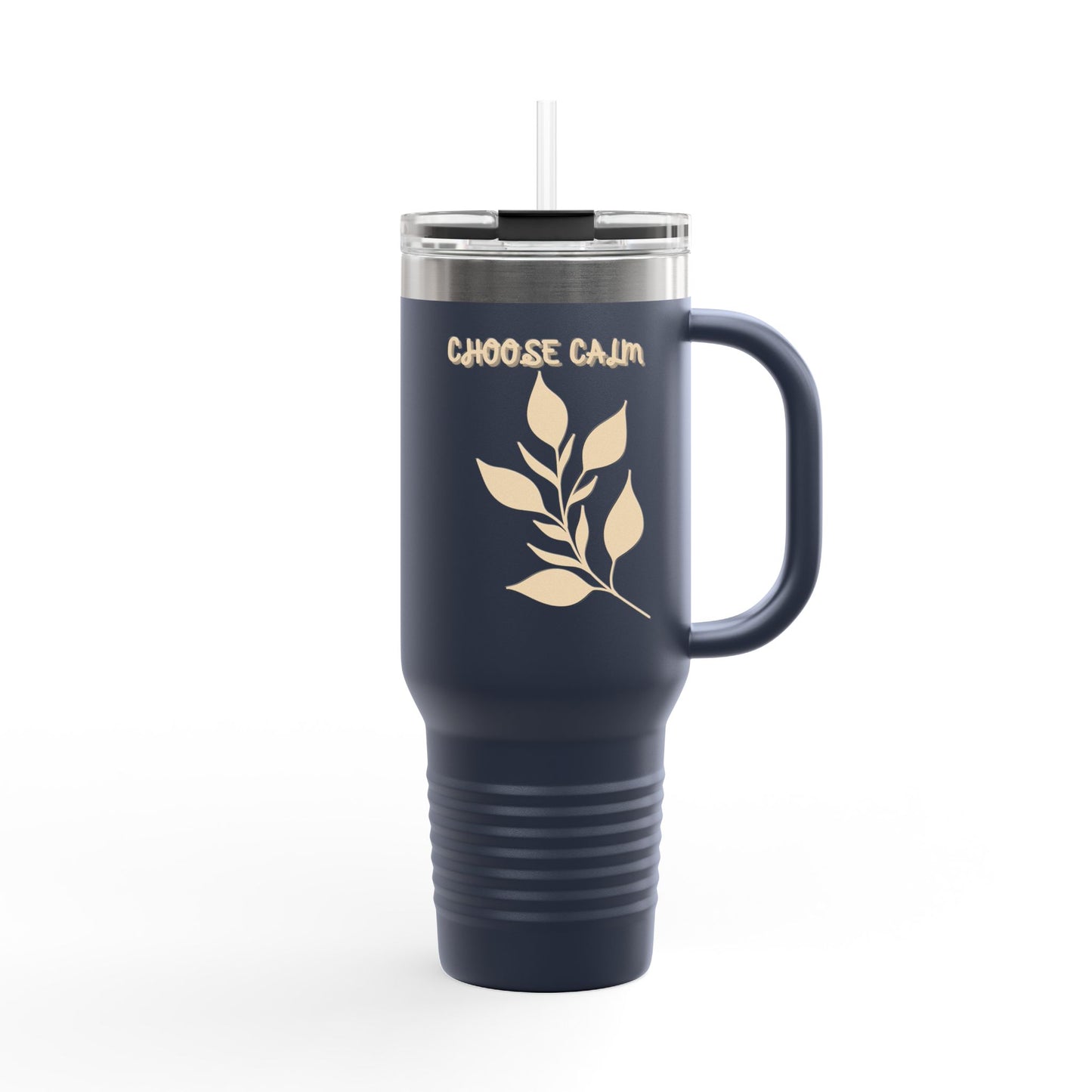 Choose Calm – Minimal Botanical Stainless Steel Tumbler (5 Colours)
