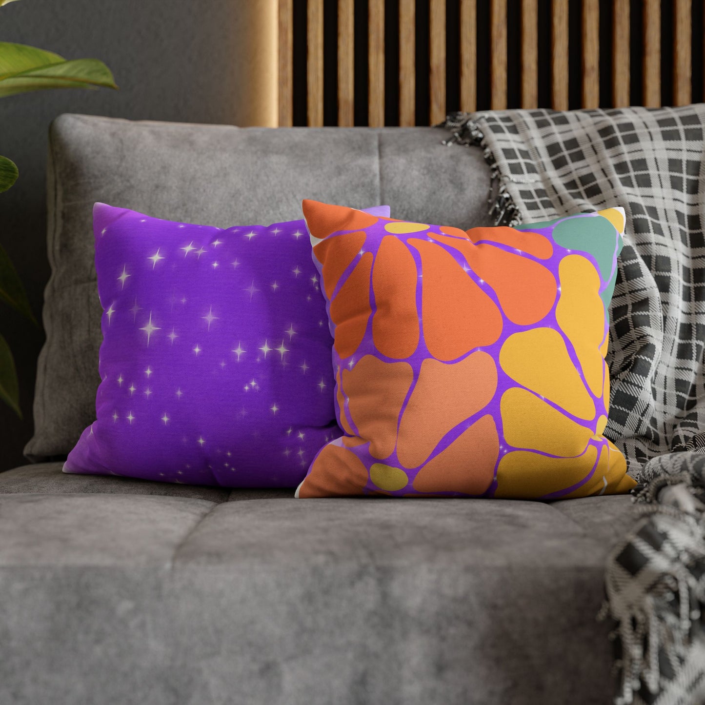 Dreamy Twilight Floral Cushion – Cozy Living Room & Bedroom Decor | Soft Decorative Pillow UK