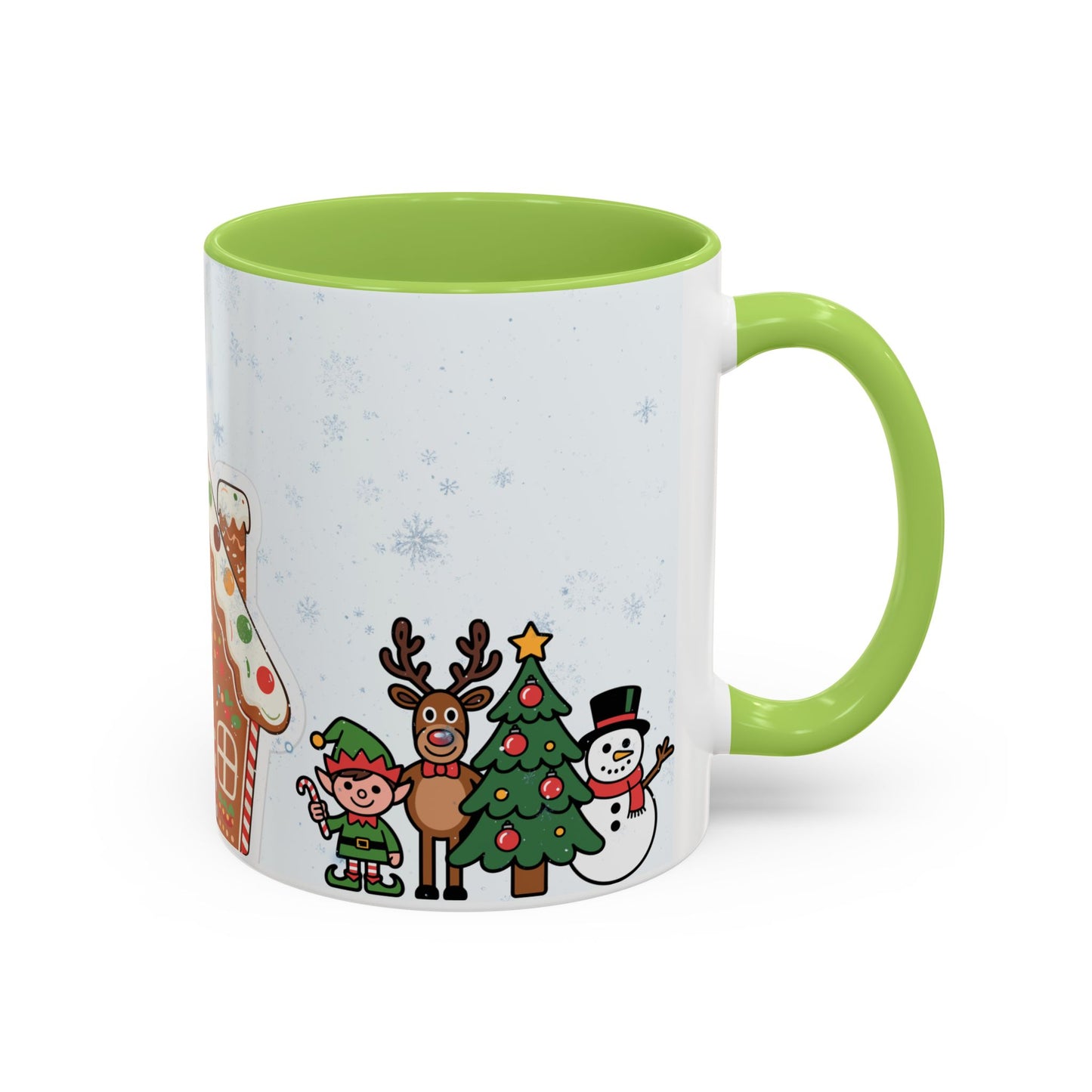 Christmas Gingerbread House Accent Coffee Mug — Festive Holiday Characters (11/15oz)