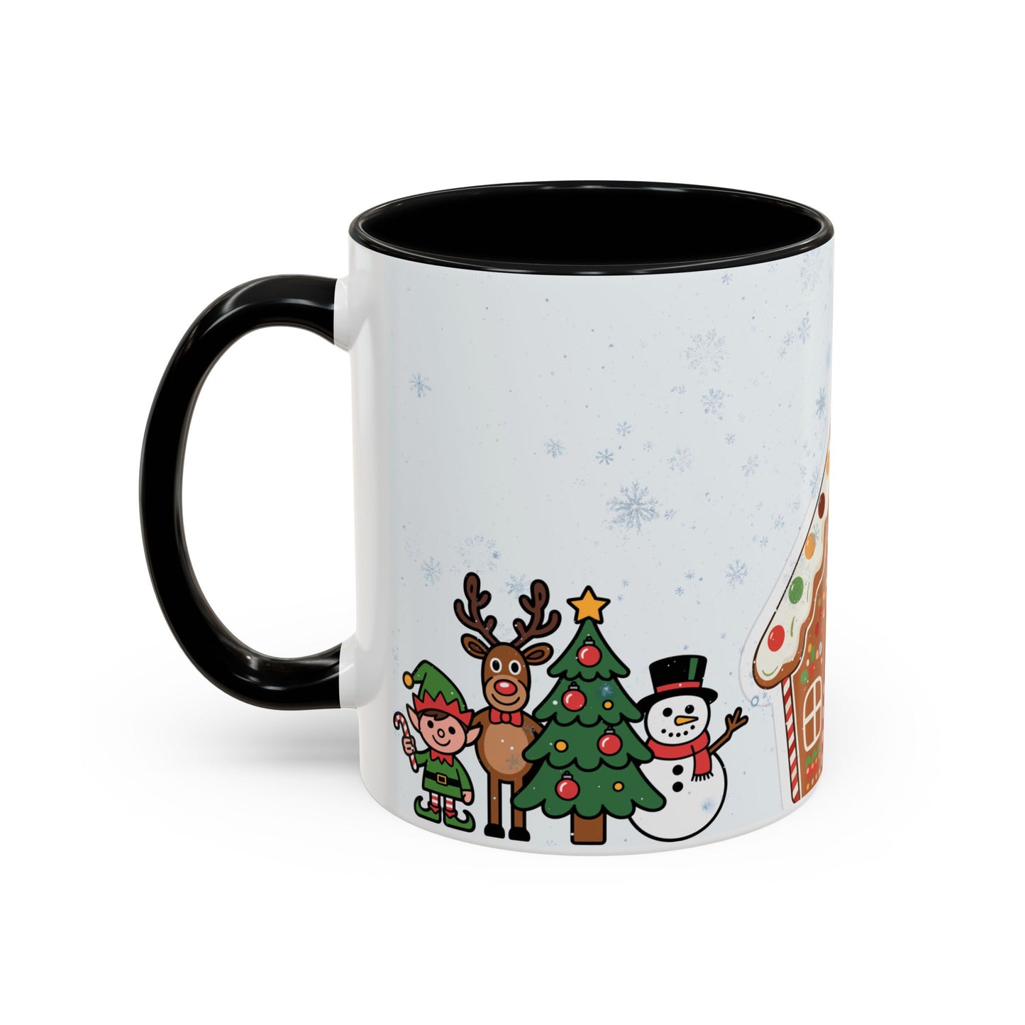 Christmas Gingerbread House Accent Coffee Mug — Festive Holiday Characters (11/15oz)