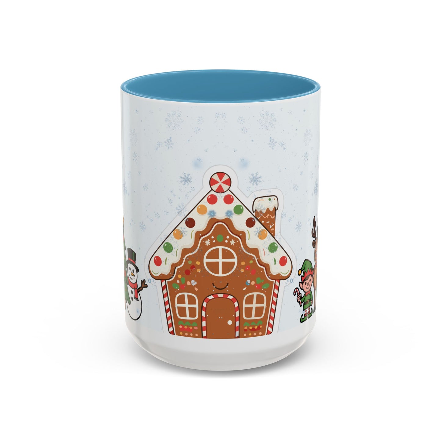 Christmas Gingerbread House Accent Coffee Mug — Festive Holiday Characters (11/15oz)