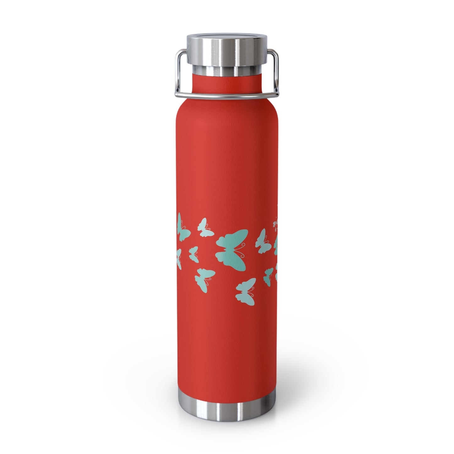 Butterfly Bloom 22oz Copper Vacuum Bottle | Floral Travel Water Bottle UK