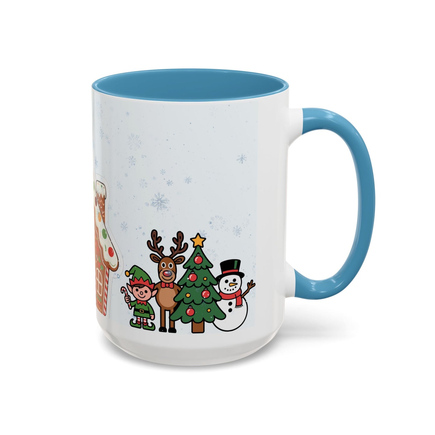 Christmas Gingerbread House Accent Coffee Mug — Festive Holiday Characters (11/15oz)