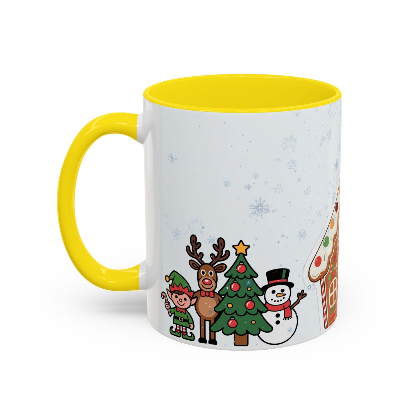 Christmas Gingerbread House Accent Coffee Mug — Festive Holiday Characters (11/15oz)
