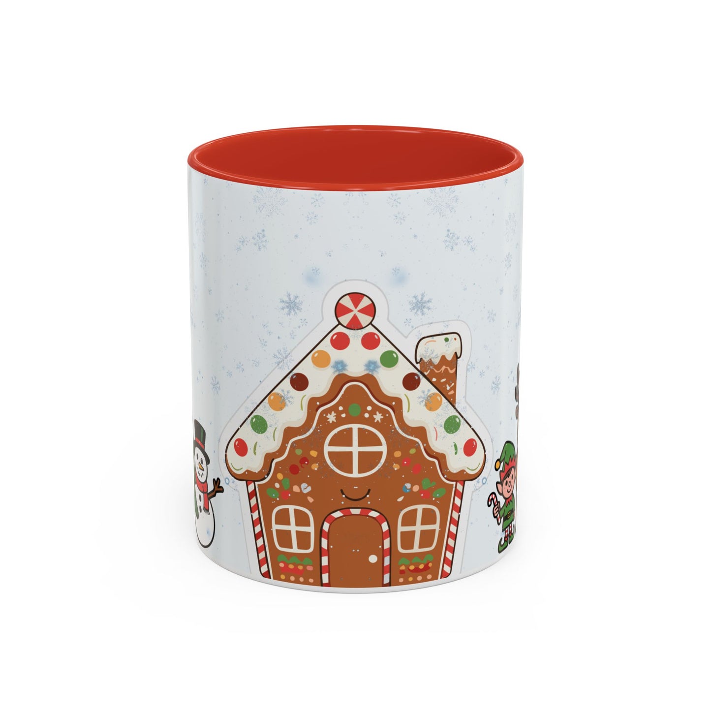 Christmas Gingerbread House Accent Coffee Mug — Festive Holiday Characters (11/15oz)