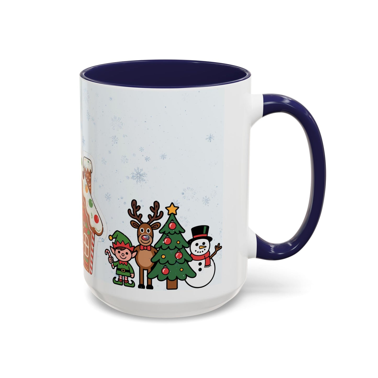 Christmas Gingerbread House Accent Coffee Mug — Festive Holiday Characters (11/15oz)