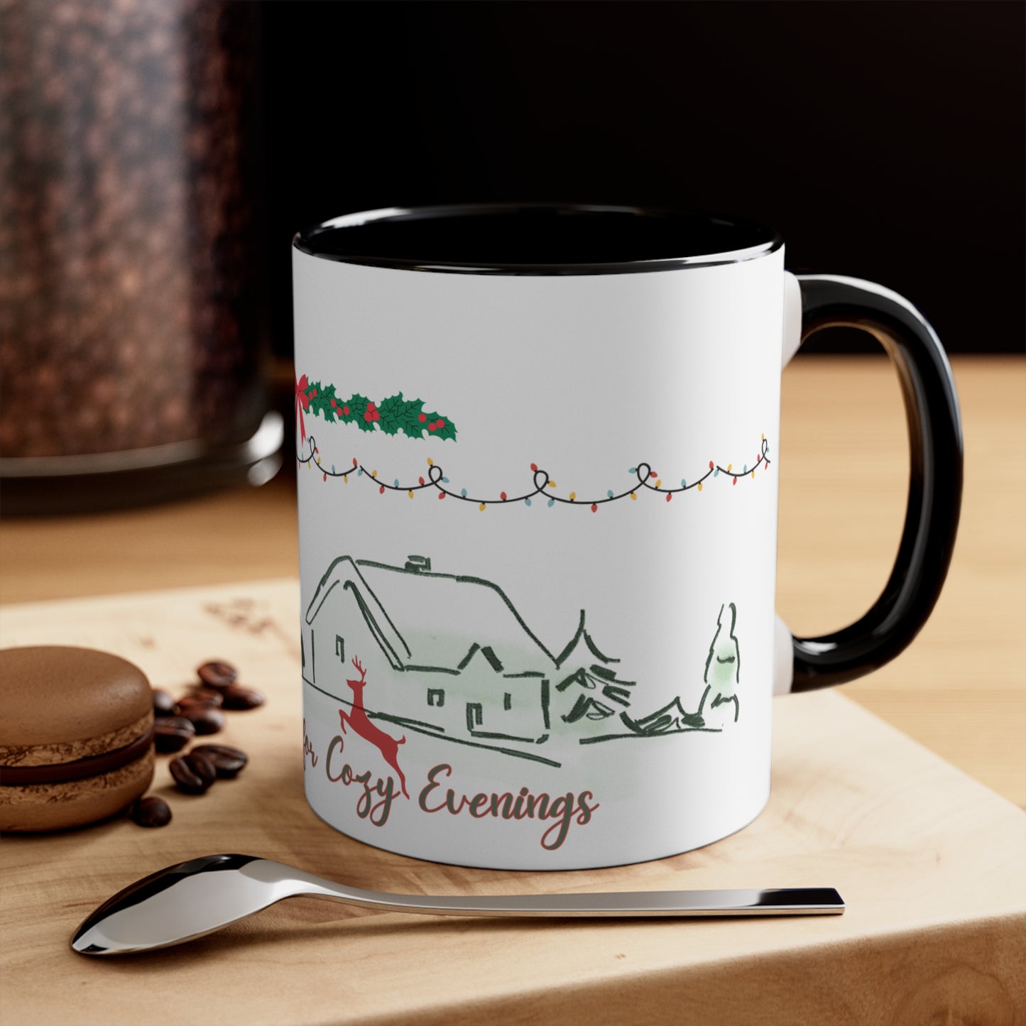 Cozy Winter Village Mug – Festive Holiday Coffee Cup for Warm Evenings & Christmas Gifting