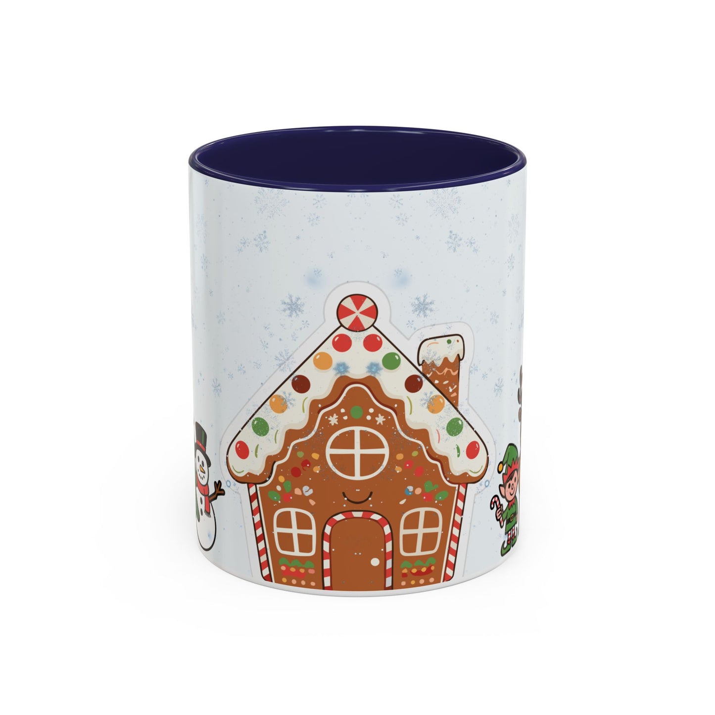 Christmas Gingerbread House Accent Coffee Mug — Festive Holiday Characters (11/15oz)