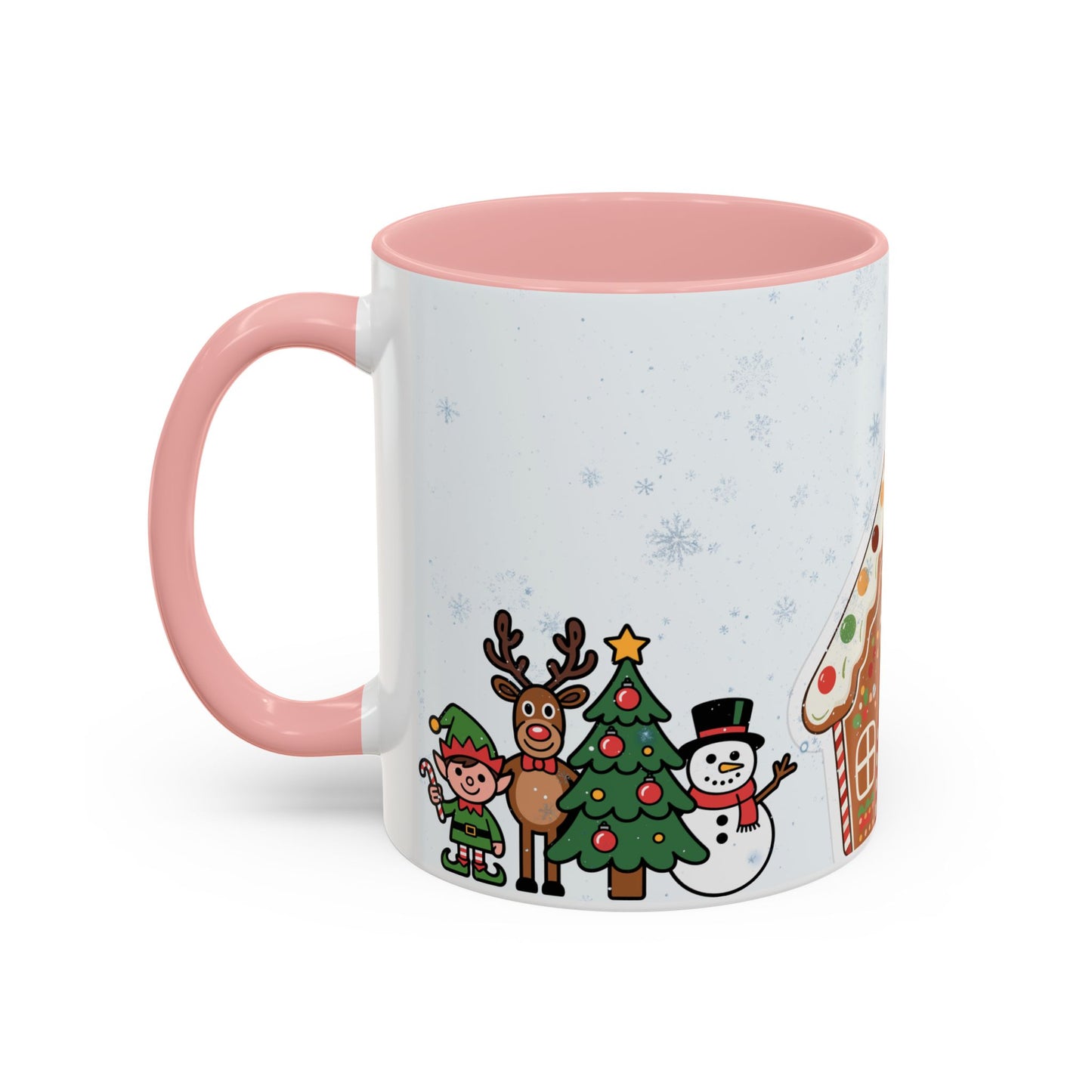 Christmas Gingerbread House Accent Coffee Mug — Festive Holiday Characters (11/15oz)