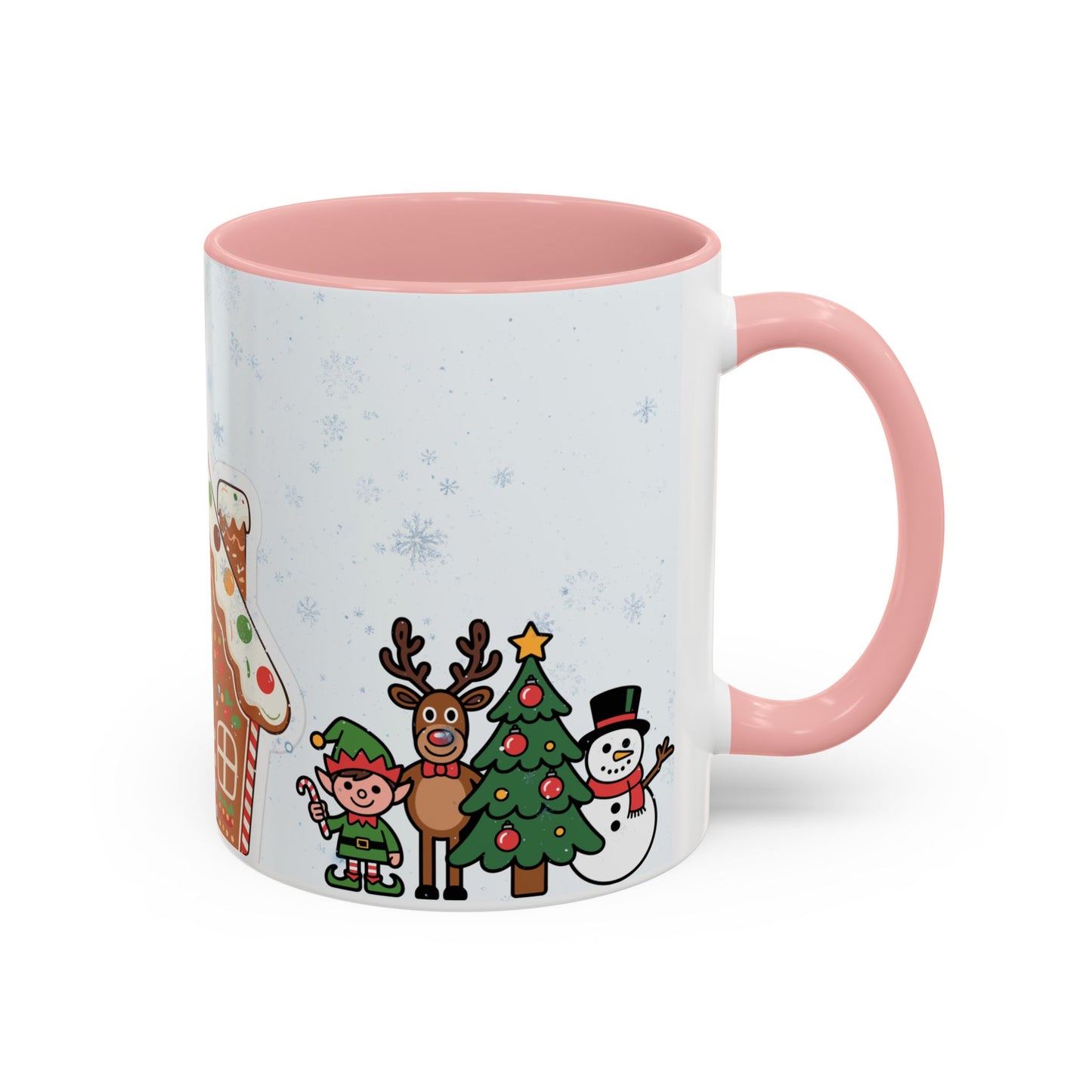 Christmas Gingerbread House Accent Coffee Mug — Festive Holiday Characters (11/15oz)