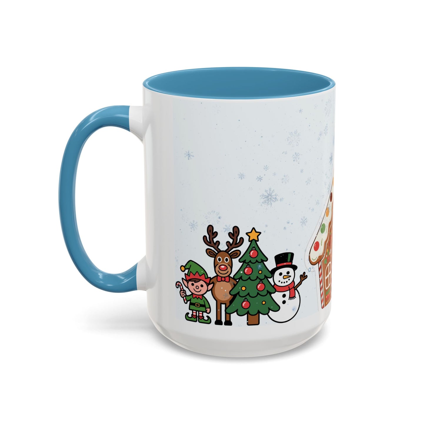 Christmas Gingerbread House Accent Coffee Mug — Festive Holiday Characters (11/15oz)