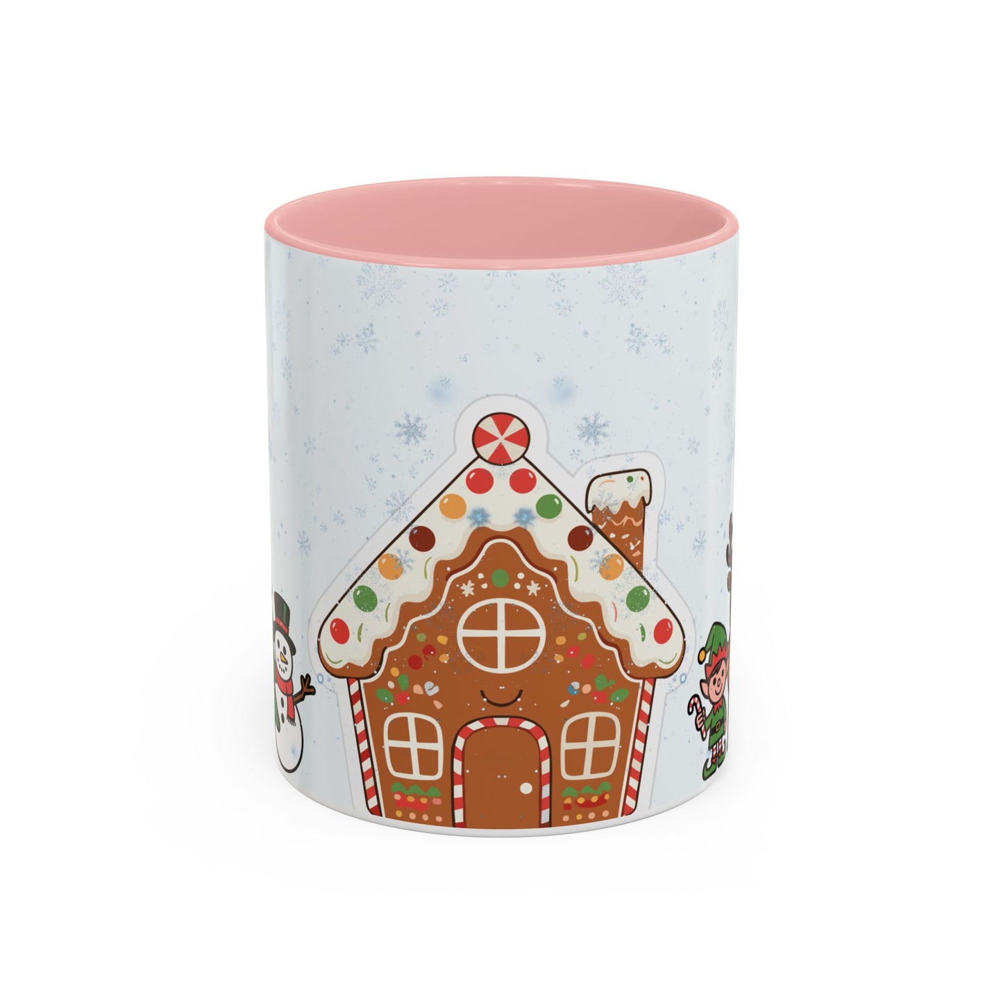 Christmas Gingerbread House Accent Coffee Mug — Festive Holiday Characters (11/15oz)