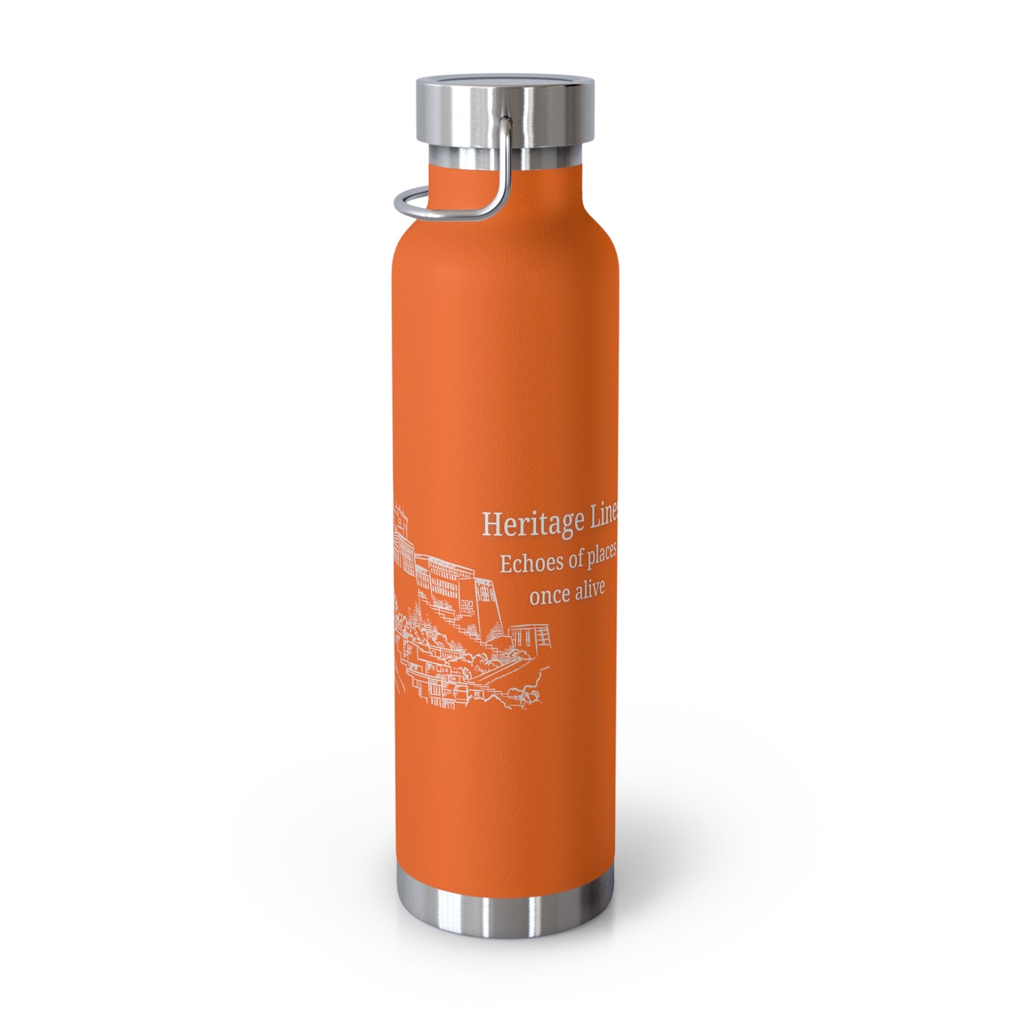 Heritage Lines Insulated Stainless Steel Water Bottle – Historic Line Art Design