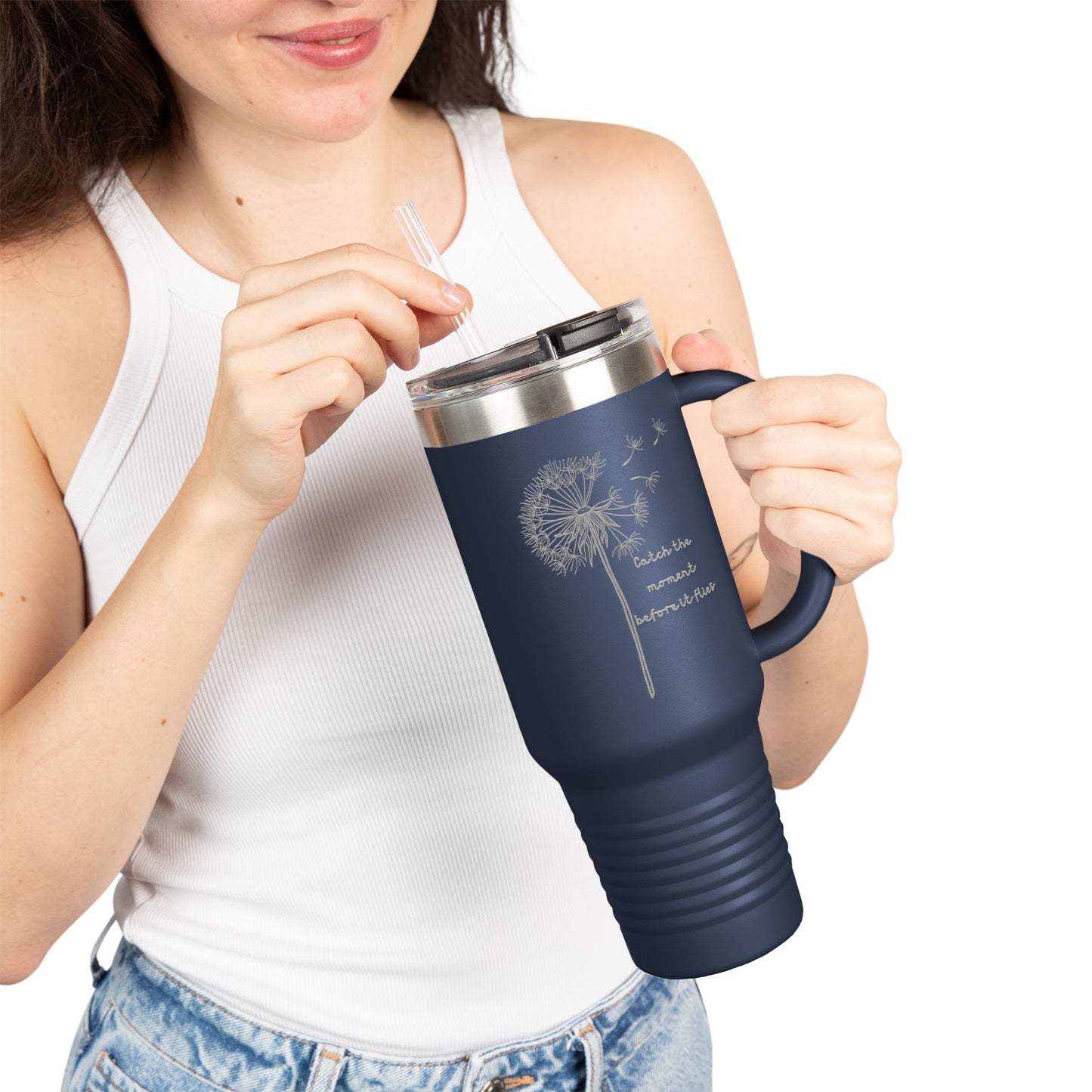 Dandelion Stainless Steel Travel Tumbler – “Catch the Moment Before It Flies” (4 Colours)