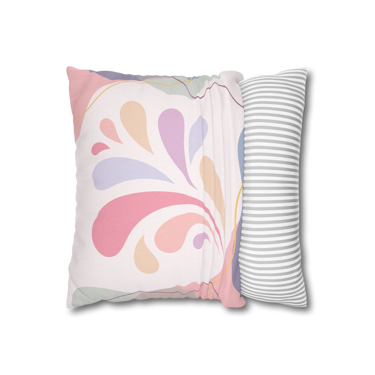 Pastel Abstract Cushion | Modern Aesthetic Throw Pillow for Living Room & Bedroom | Soft Minimalist Decor Pillow