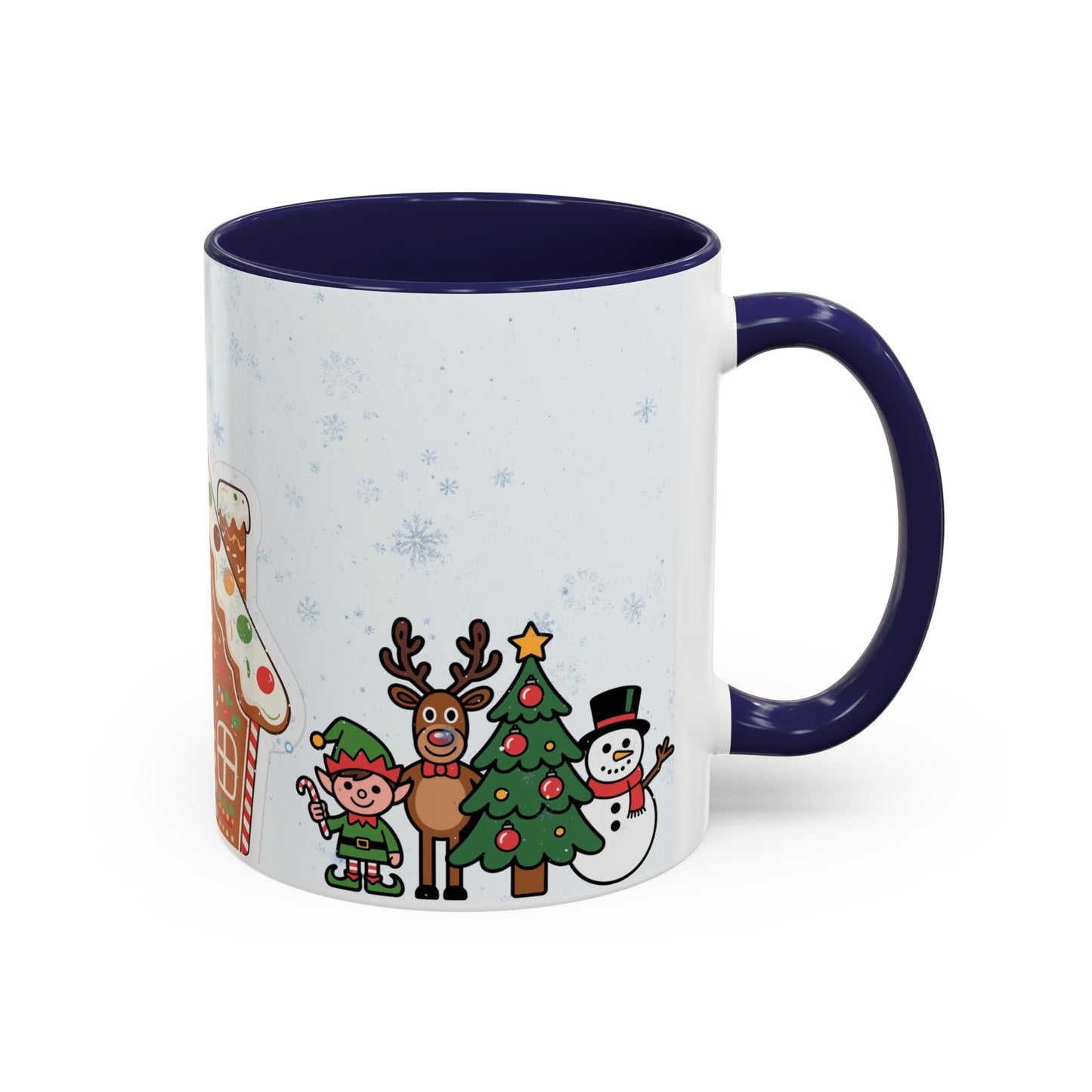 Christmas Gingerbread House Accent Coffee Mug — Festive Holiday Characters (11/15oz)