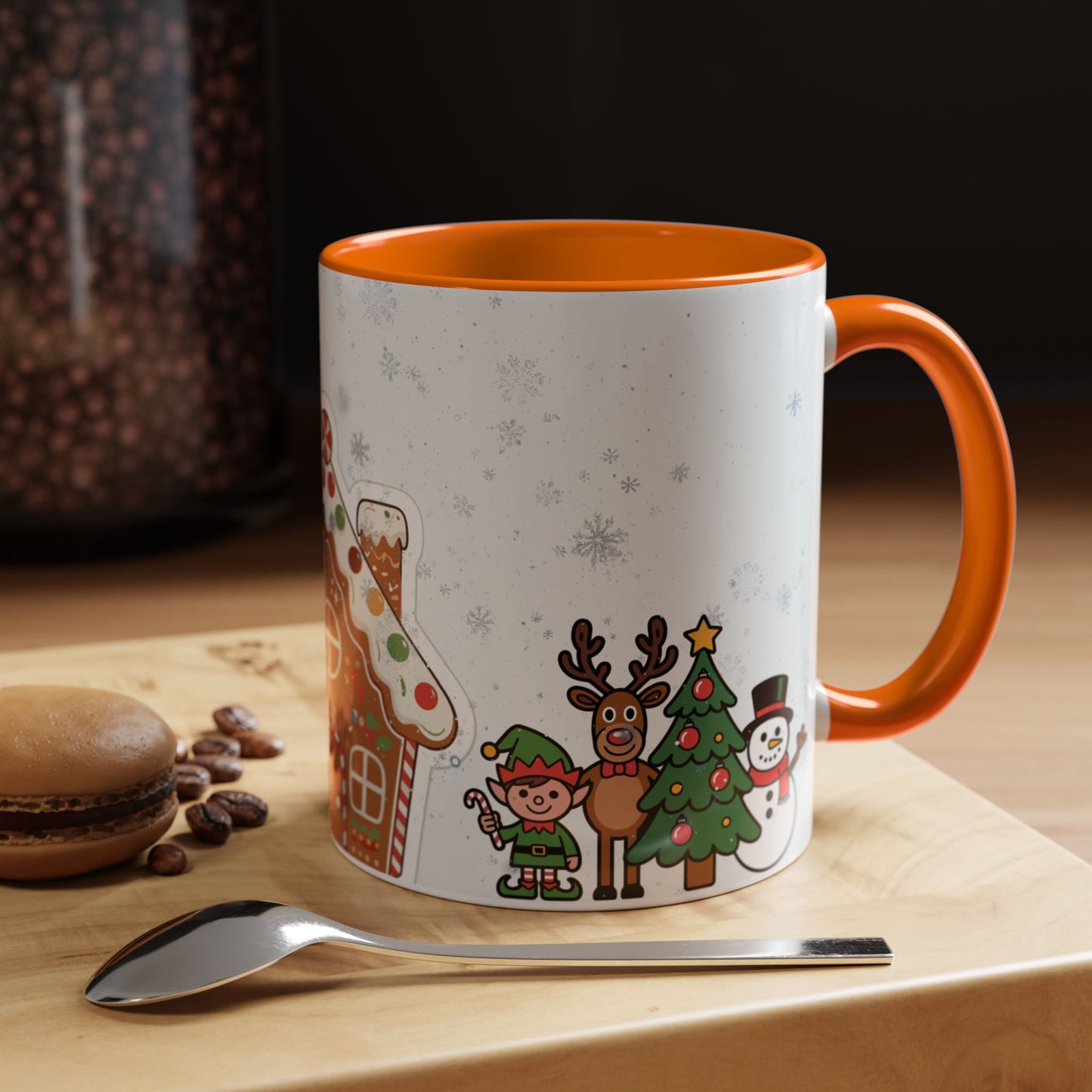 Christmas Gingerbread House Accent Coffee Mug — Festive Holiday Characters (11/15oz)
