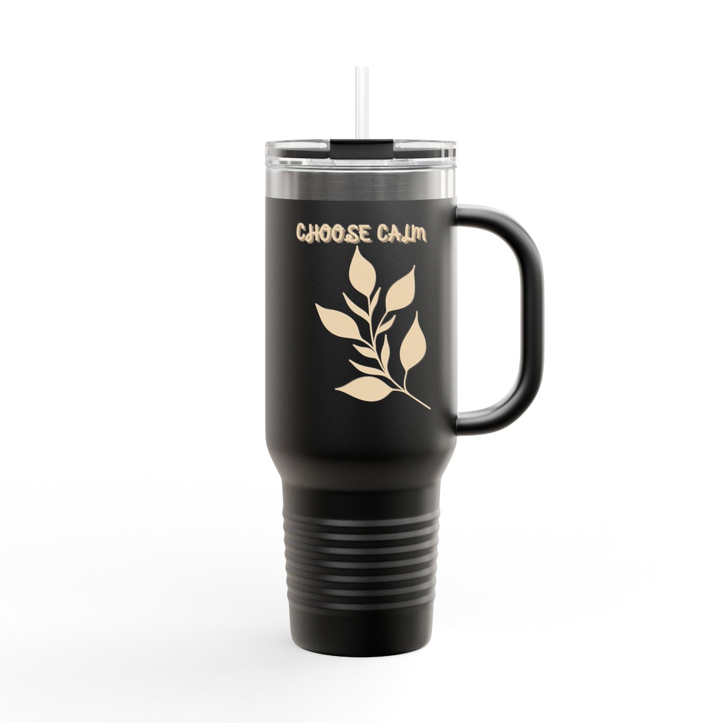 Choose Calm – Minimal Botanical Stainless Steel Tumbler (5 Colours)