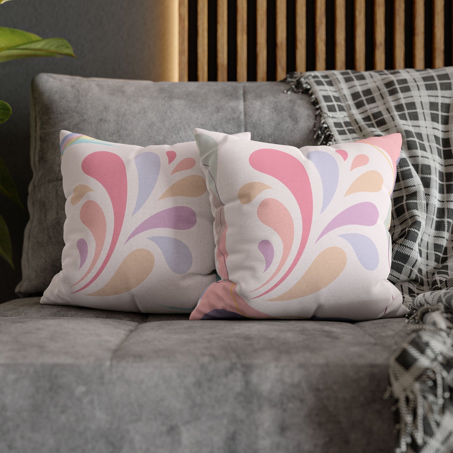 Pastel Abstract Cushion | Modern Aesthetic Throw Pillow for Living Room & Bedroom | Soft Minimalist Decor Pillow