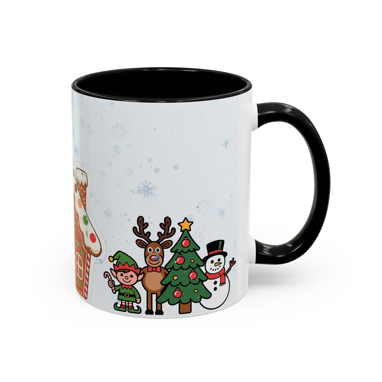 Christmas Gingerbread House Accent Coffee Mug — Festive Holiday Characters (11/15oz)