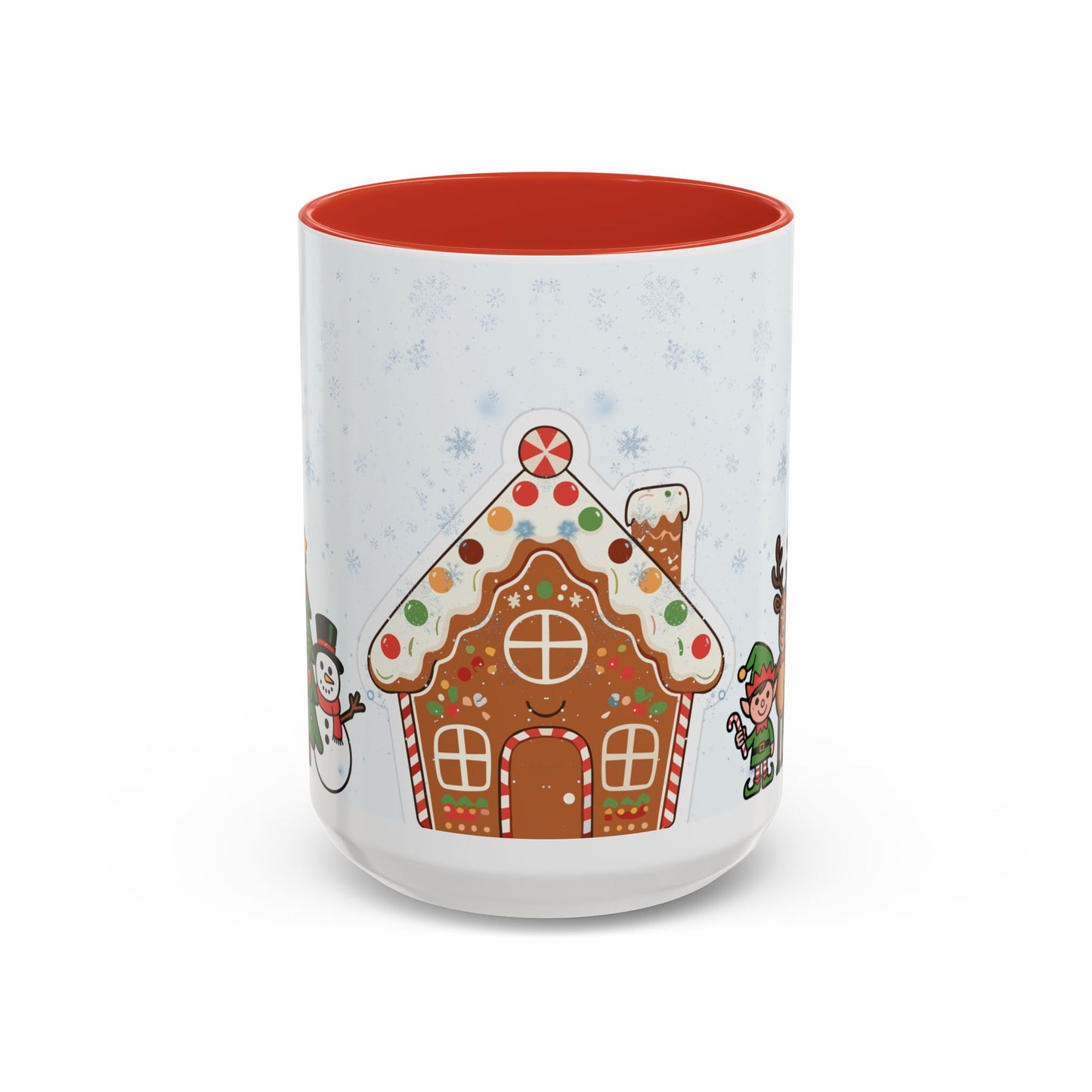 Christmas Gingerbread House Accent Coffee Mug — Festive Holiday Characters (11/15oz)